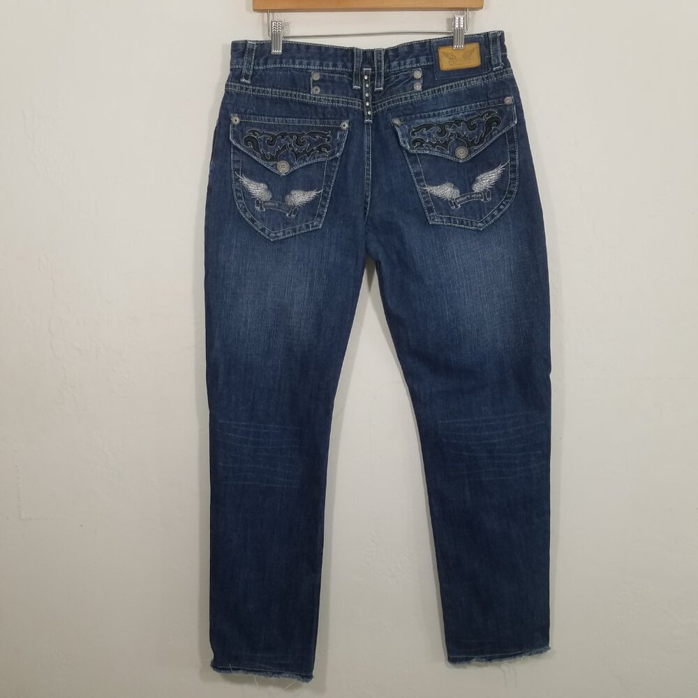 Robin's Jean Distressed Jeans Blue Size 34